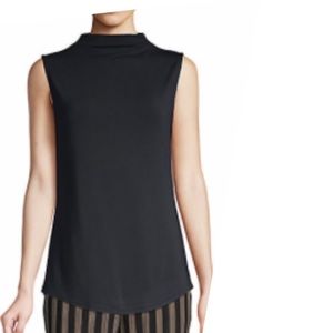 NWT Joan Vass Funnel-Neck Top